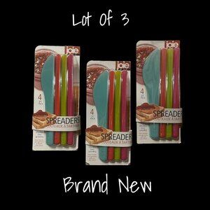 Joie Spreaders reusable plastic knives BPA-free Dishwasher safe 12-Piece Set New